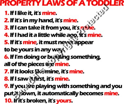 property laws of a toddler