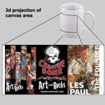 Les Paul w/Slices of "Art that Rocks" - 11 oz Ceramic mug