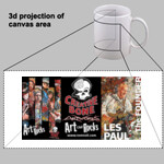 Les Paul w/Slices of "Art that Rocks" - 11 oz Ceramic mug