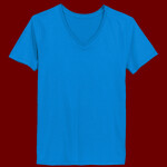 Ladies’  Junior Fine Jersey V-Neck Longer Length T-Shirt